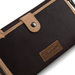 WG184-1813   Wrangler Crossbody Wallet Cardholder - Coffee