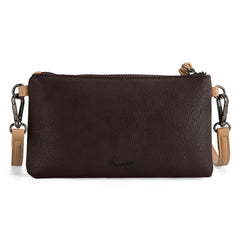 WG184-1813   Wrangler Crossbody Wallet Cardholder - Coffee