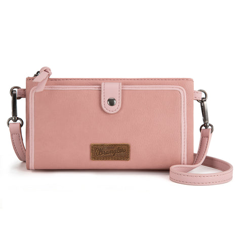 WG184-1813   Wrangler Crossbody Wallet Cardholder - Pink