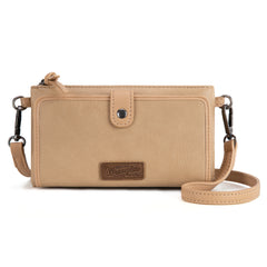 WG184-1813   Wrangler Crossbody Wallet Cardholder - Tan