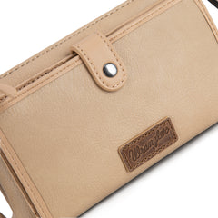 WG184-1813   Wrangler Crossbody Wallet Cardholder - Tan