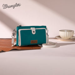 WG184-1813   Wrangler Crossbody Wallet Cardholder - Turquoise