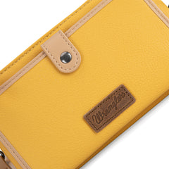 WG184-1813   Wrangler Crossbody Wallet Cardholder - Yellow