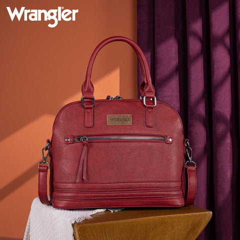 WG186-9112  Wrangler Top Handle Classic Barrel Satchel Bag/Crossbody