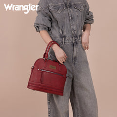 WG186-9112  Wrangler Top Handle Classic Barrel Satchel Bag/Crossbody