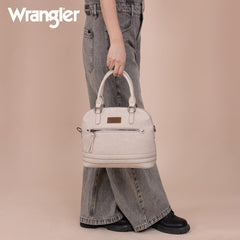 WG186-9112  Wrangler Top Handle Classic Barrel Satchel Bag/Crossbody