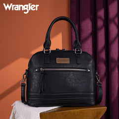 WG186-9112  Wrangler Top Handle Classic Barrel Satchel Bag/Crossbody