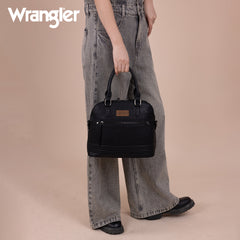 WG186-9112  Wrangler Top Handle Classic Barrel Satchel Bag/Crossbody