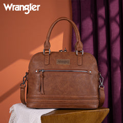 WG186-9112  Wrangler Top Handle Classic Barrel Satchel Bag/Crossbody