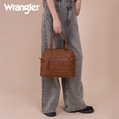 WG186-9112  Wrangler Top Handle Classic Barrel Satchel Bag/Crossbody