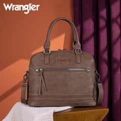 WG186-9112  Wrangler Top Handle Classic Barrel Satchel Bag/Crossbody