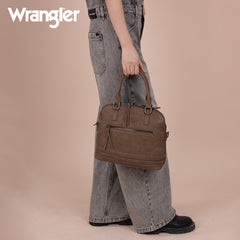 WG186-9112  Wrangler Top Handle Classic Barrel Satchel Bag/Crossbody