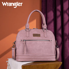 WG186-9112  Wrangler Top Handle Classic Barrel Satchel Bag/Crossbody