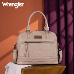 WG186-9112  Wrangler Top Handle Classic Barrel Satchel Bag/Crossbody