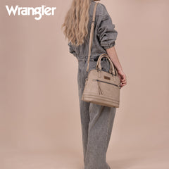 WG186-9112  Wrangler Top Handle Classic Barrel Satchel Bag/Crossbody