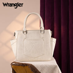 WG187-8318  Wrangler Carry-All Buckle Tote/Crossbody - Beige