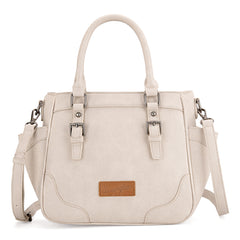 WG187-8318  Wrangler Carry-All Buckle Tote/Crossbody - Beige