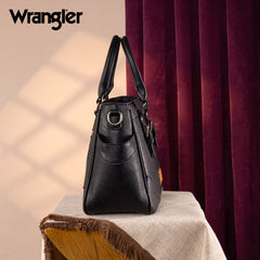 WG187-8318  Wrangler Carry-All Buckle Tote/Crossbody - Black