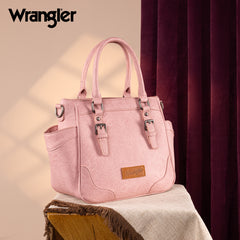 WG187-8318  Wrangler Carry-All Buckle Tote/Crossbody - Pink