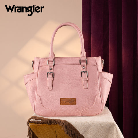 WG187-8318  Wrangler Carry-All Buckle Tote/Crossbody - Pink