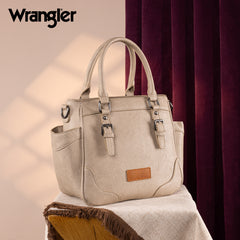 WG187-8318  Wrangler Carry-All Buckle Tote/Crossbody - Tan