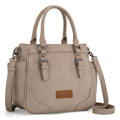 WG187-8318  Wrangler Carry-All Buckle Tote/Crossbody - Tan