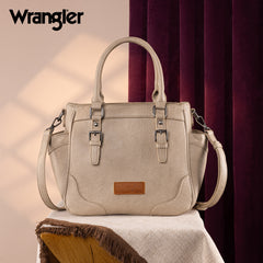 WG187-8318  Wrangler Carry-All Buckle Tote/Crossbody - Tan