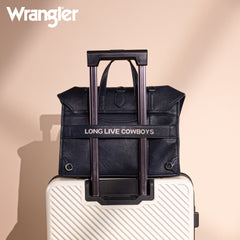 WG190-8319  Wrangler Top Handle Carry Satchel/Laptop Bag/Backpack/Crossbody -Navy