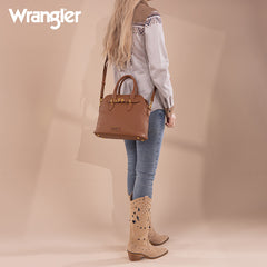 WG201-8012   Wrangler Top Handle Tote/Crossbody - Brown