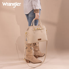 WG201-8012   Wrangler Top Handle Tote/Crossbody - Tan