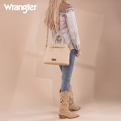 WG201-8012   Wrangler Top Handle Tote/Crossbody - Tan