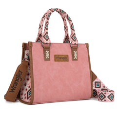 WG203-8250  Wrangler Aztec Print Tote/Crossbody - Pink