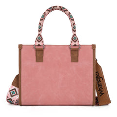 WG203-8250  Wrangler Aztec Print Tote/Crossbody - Pink