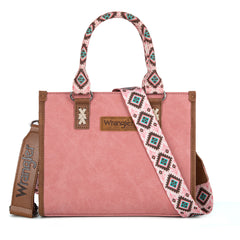 WG203-8250  Wrangler Aztec Print Tote/Crossbody - Pink