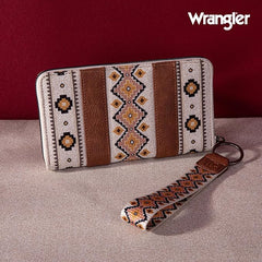 WG2202-W006  Wrangler Southwestern Art Print Wallet Coffee