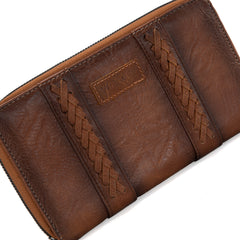 WG2208-W006  Wrangler Whipstitch Wallet/Wristlet - Brown