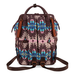 WG2210-9110  Wrangler Aztec Printed Callie Backpack - Coffee