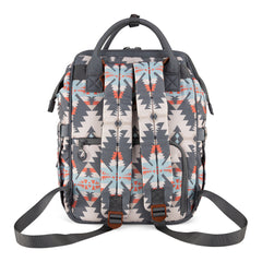 WG2210-9110  Wrangler Aztec Printed Callie Backpack - Grey