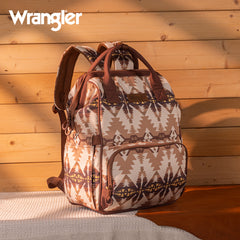 WG2210-9110  Wrangler Aztec Printed Callie Backpack - Tan