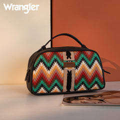 WG2211 -190 Wrangler Southwestern Pattern Print Multi Purpose/Travel Pouch -Black