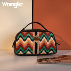 WG2211 -190 Wrangler Southwestern Pattern Print Multi Purpose/Travel Pouch -Black