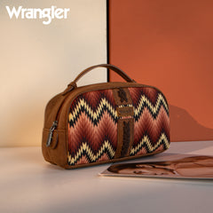 WG2211 -190 Wrangler Southwestern Pattern Print Multi Purpose/Travel Pouch - Brown