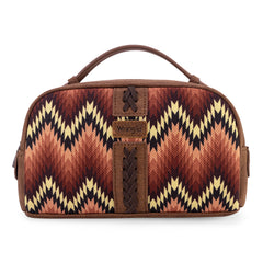 WG2211 -190 Wrangler Southwestern Pattern Print Multi Purpose/Travel Pouch - Brown