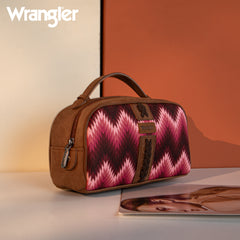 WG2211 -190 Wrangler Southwestern Pattern Print Multi Purpose/Travel Pouch - Dark Pink