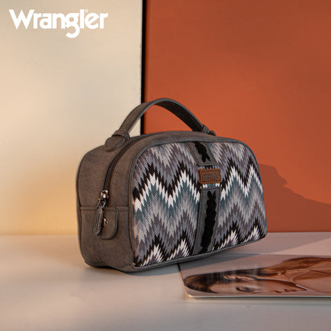 WG2211 -190 Wrangler Southwestern Pattern Print Multi Purpose/Travel Pouch - Grey