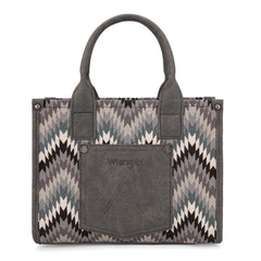 WG2211-8120S  Wrangler Southwestern Pattern Dual Sided Print Concealed Carry -Tote/Crossbody - GREY