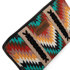 WG2211-W006  Wrangler Southwestern Art Print Wallet  -Black