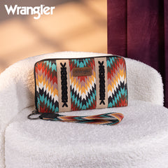 WG2211-W006  Wrangler Southwestern Art Print Wallet  -Black