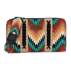 WG2211-W006  Wrangler Southwestern Art Print Wallet  -Black