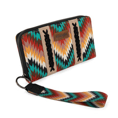 WG2211-W006  Wrangler Southwestern Art Print Wallet  -Black